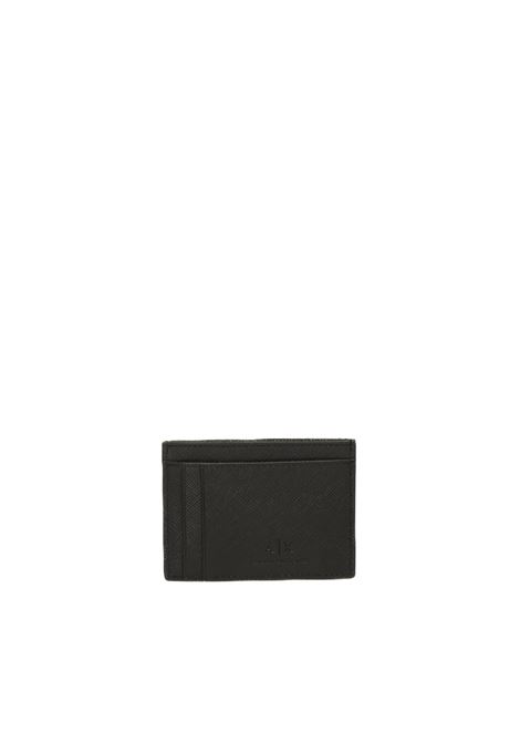 black logo card holder ARMANI EXCHANGE | XM000169AF12702-UC001